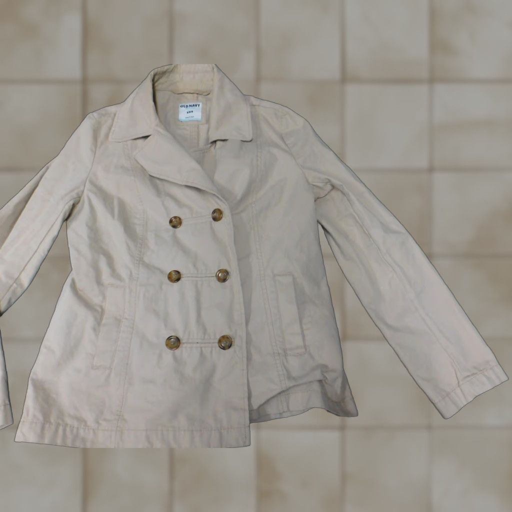 Old Navy Old Navy Jacket Womens Trench Coat Medium Beige Button Casual Winter Vintage: No Model na Size M Regular Women Collared Cotton Blend Knit Button Size M / US 6-8 / IT 42-44 - 1 Thumbnail