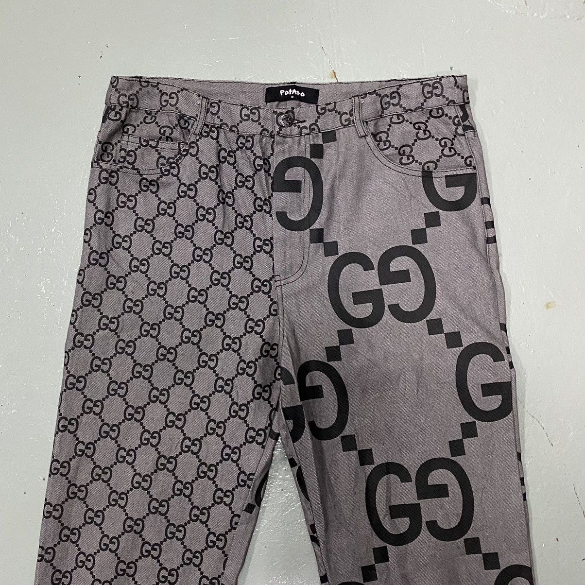 Imran Potato Imran Potato Gucci Logo Monogram Split Pants Size US 38 / EU 54 - 3 Thumbnail