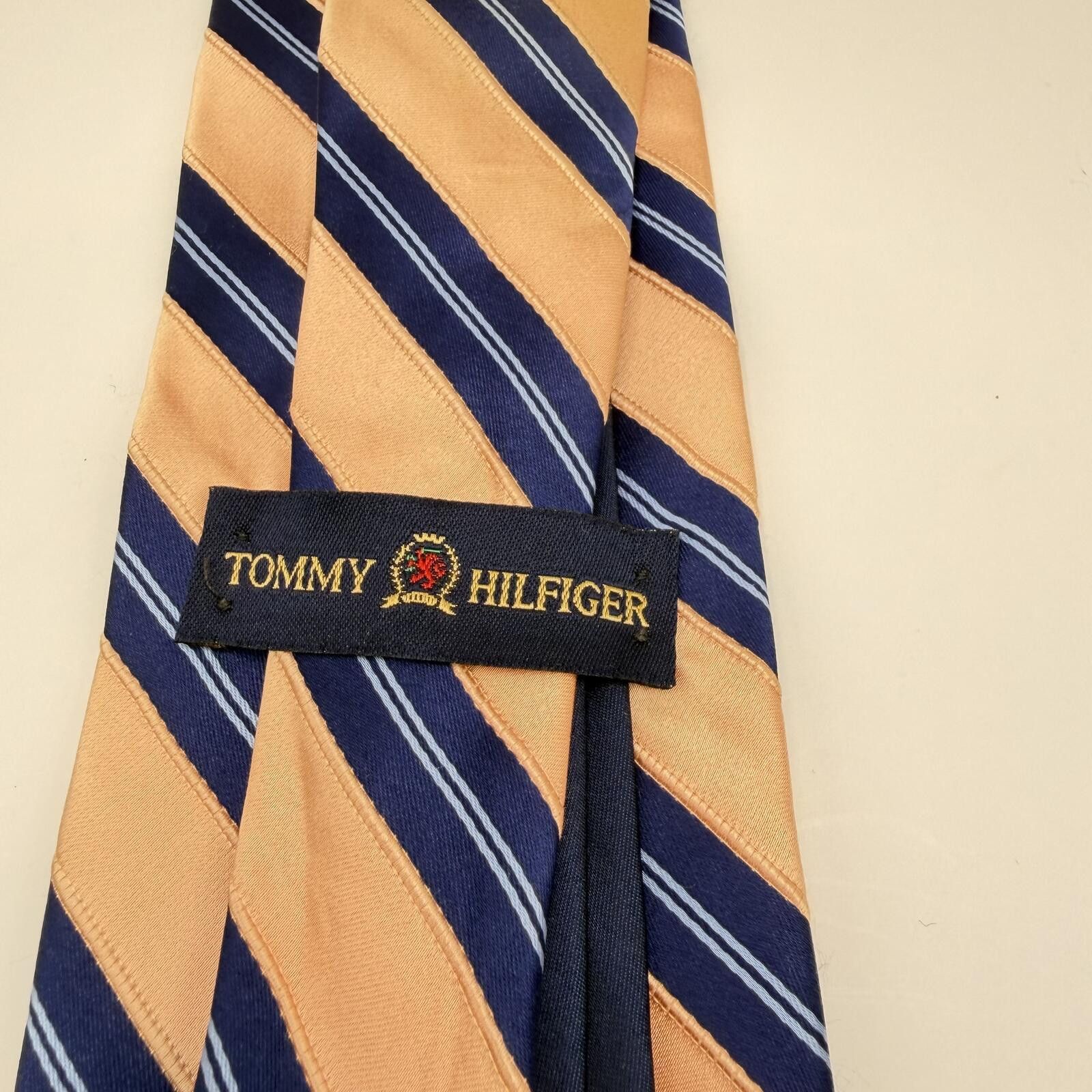 Tommy Hilfiger Tommy Hilfiger Tie Men's Pink Navy Vintage Size ONE SIZE - 3 Thumbnail