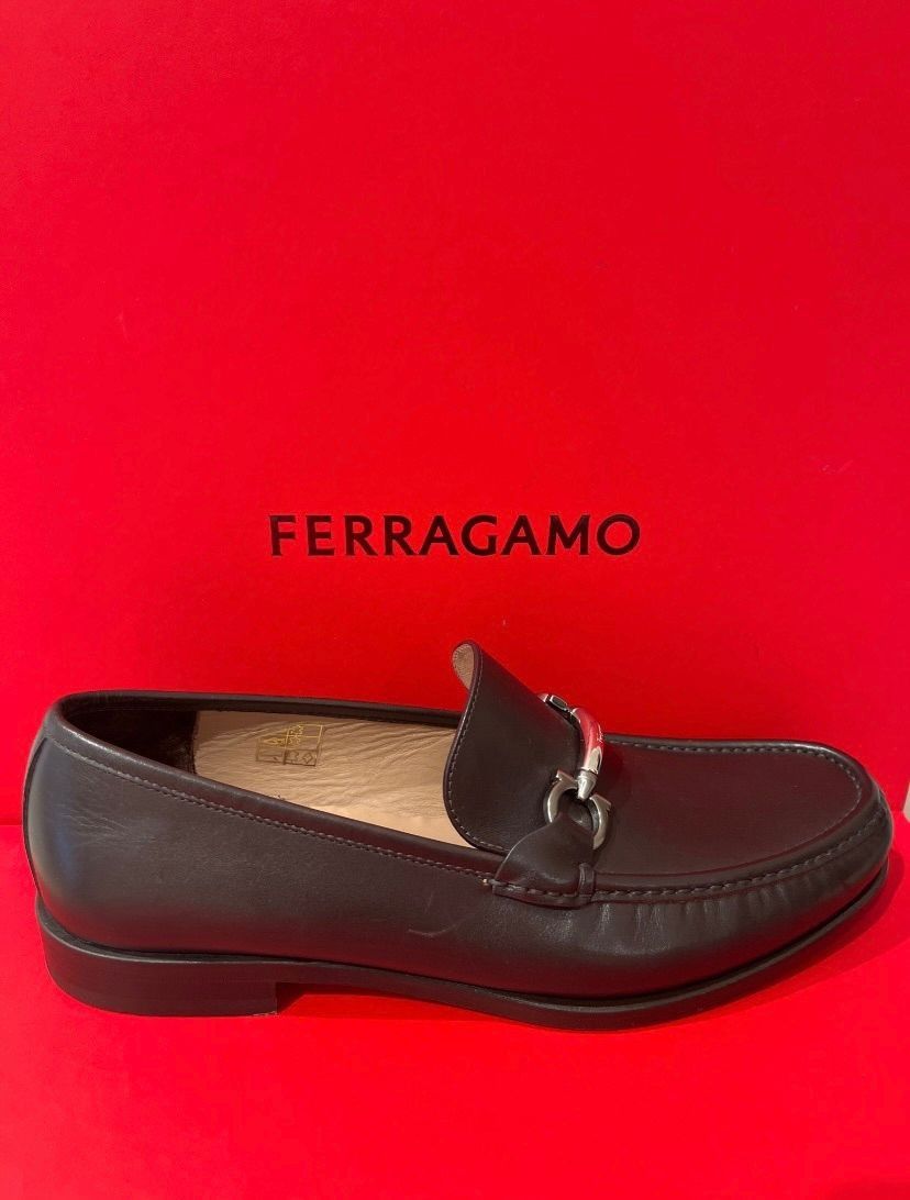 Salvatore Ferragamo o1s1rm1124 Calf Leather Loafers in Brown Size US 9 / EU 42 - 1 Preview