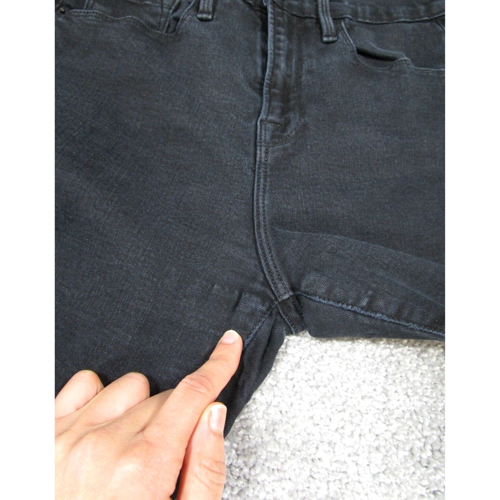 Frame FRAME Womens High Rise Skinny Jeans Black Denim Size 26 Size 26" / US 2 / IT 38 - 2 Thumbnail