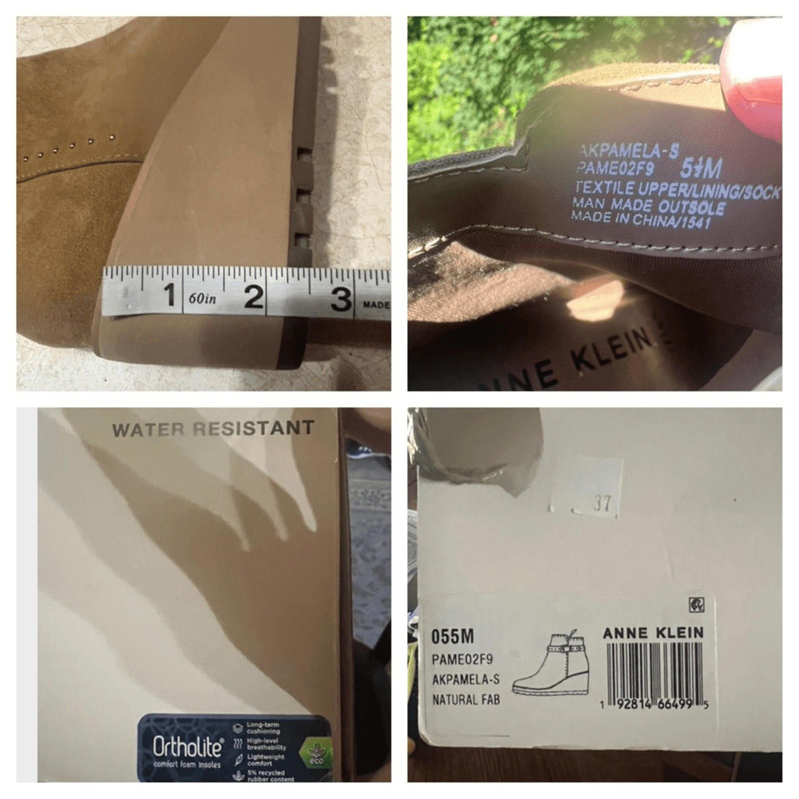 Designer Anne Klein Pamela Booties Natural Sz 5.5 NWT Size US 5.5 / IT 35.5 - 8 Thumbnail