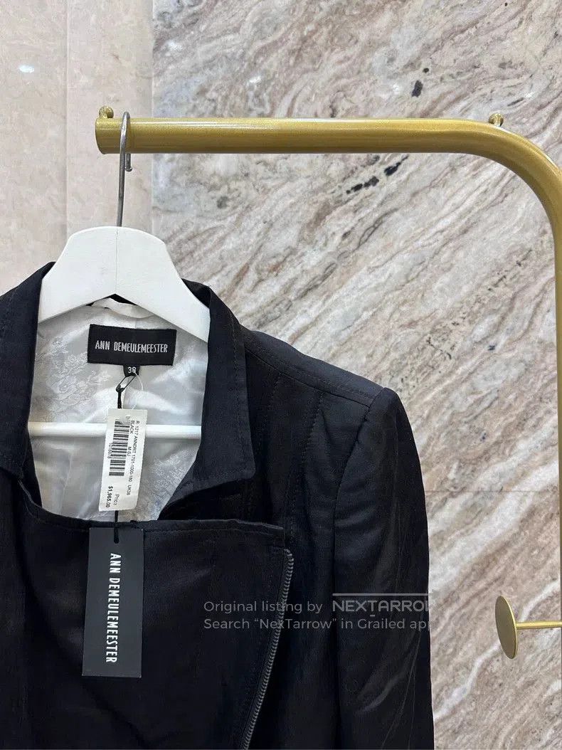 Ann Demeulemeester Ann Demeulemeester Silk Black Double-Zip Blazer. Size US M / EU 48-50 / 2 - 1 Thumbnail