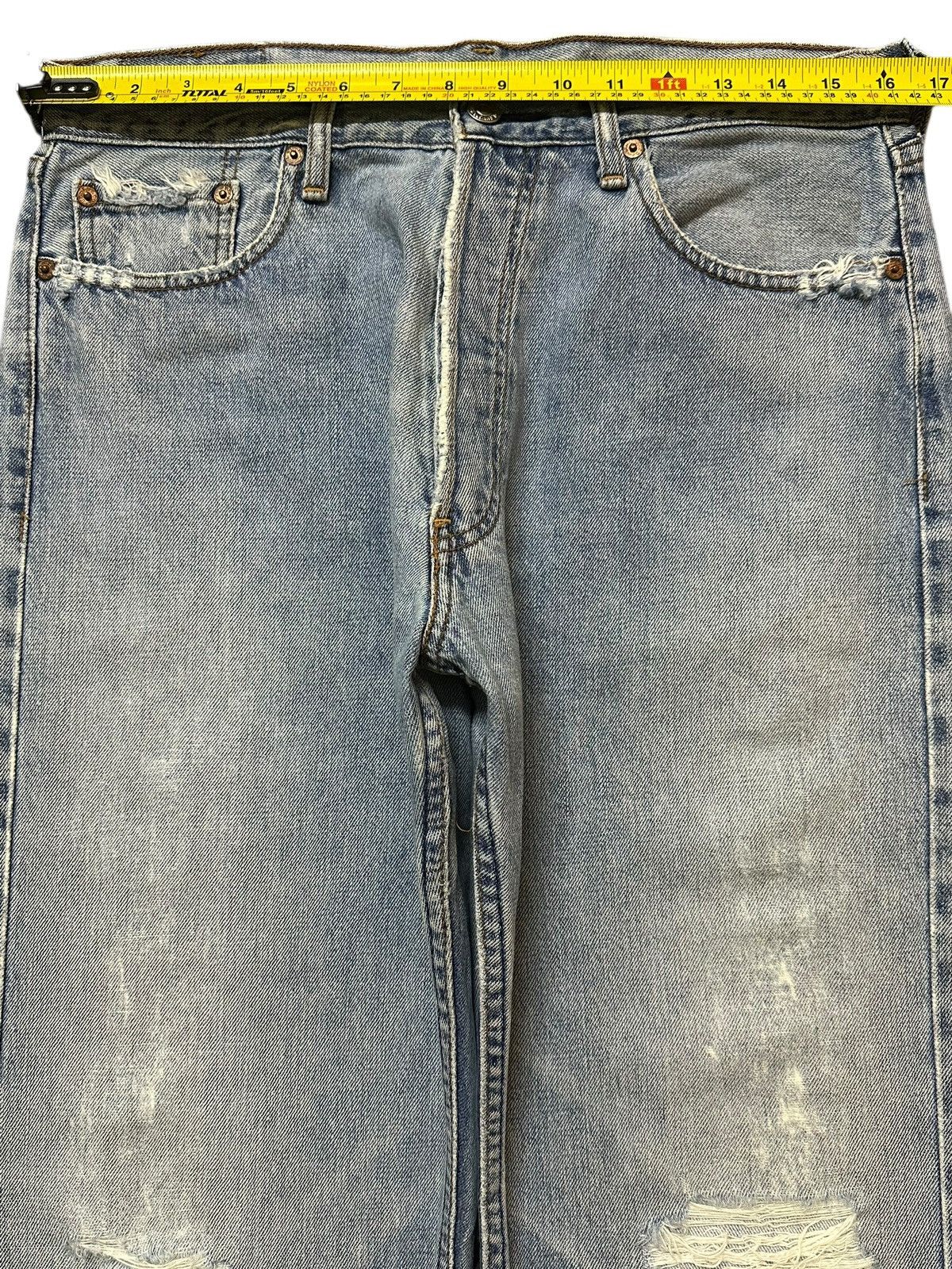 Levi's Vintage Japan 80s Levis 509 Blue Faded Wash Distressed Jeans Size US 33 - 12 Thumbnail