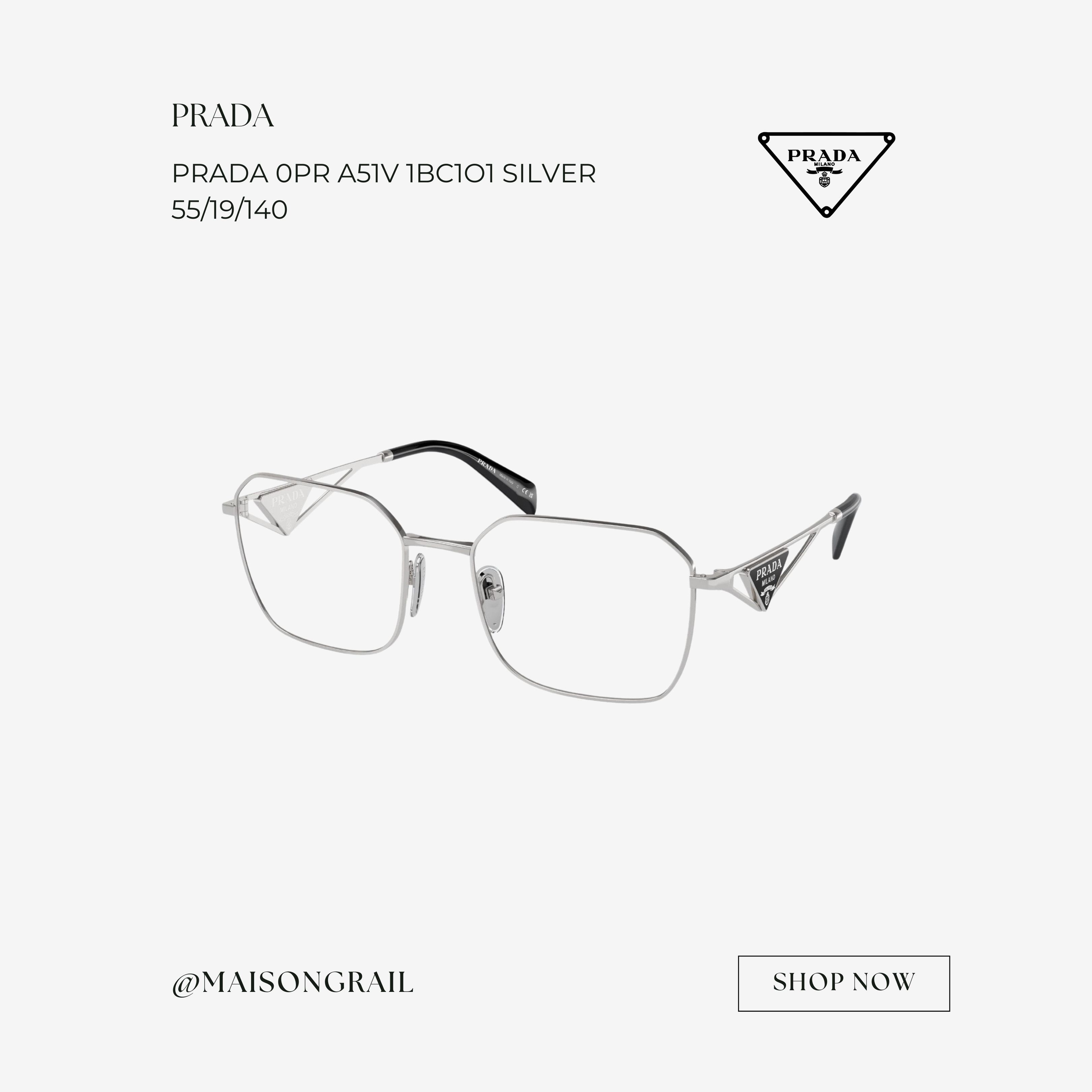 Prada PRADA 0PR A51V 1BC1O1 EYEGLASSES Size ONE SIZE - 1 Thumbnail