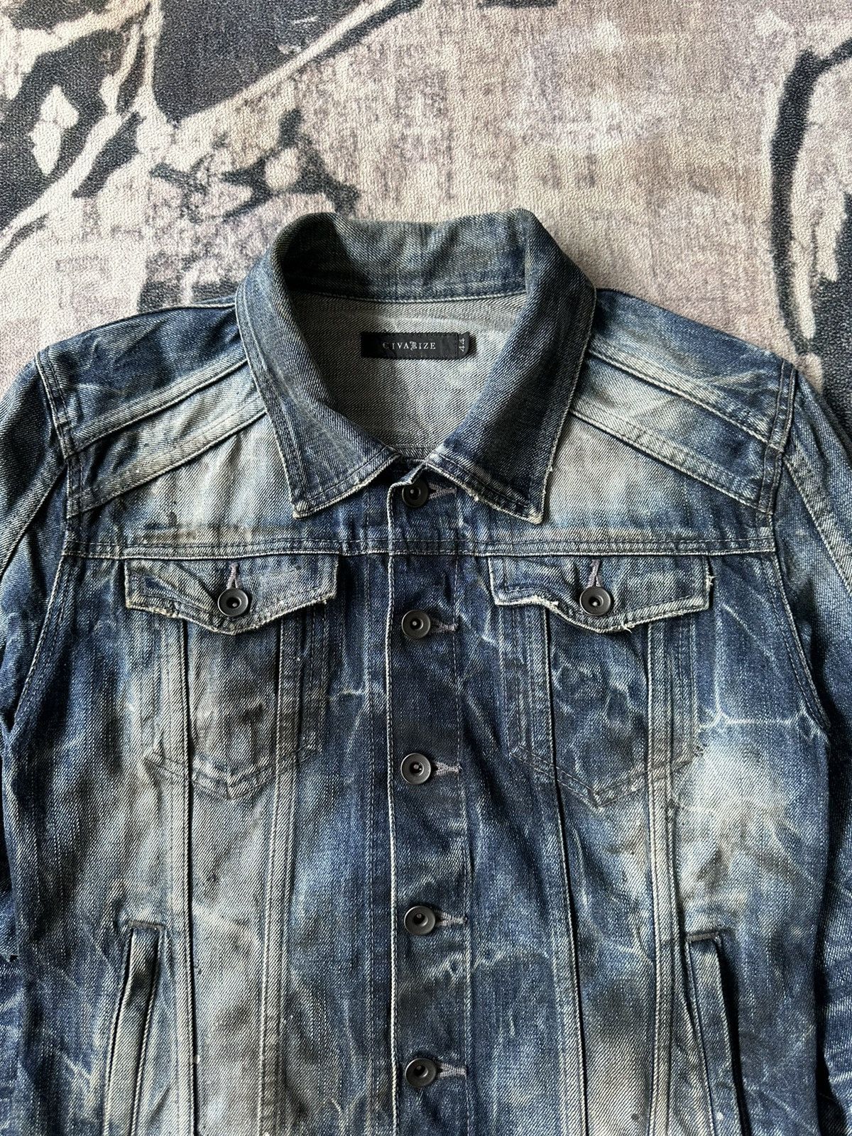 CIVARIZE 00’s Civarize dirty denim jacket Size US M / EU 48-50 / 2 - 9 Thumbnail