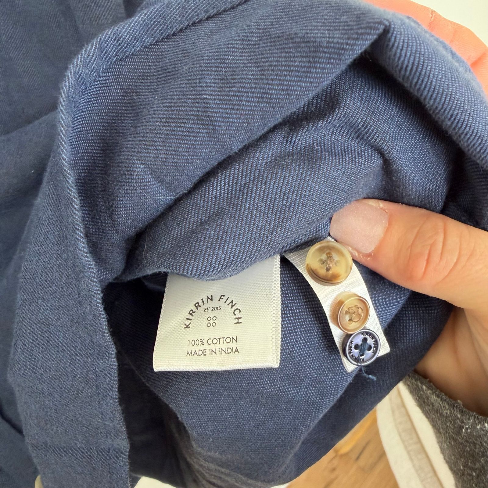 Other Kirrin Finch Blue Elbow Patch Long Sleeve Button Down Sz 24 Size 4XL / US 24-26 - 3 Thumbnail