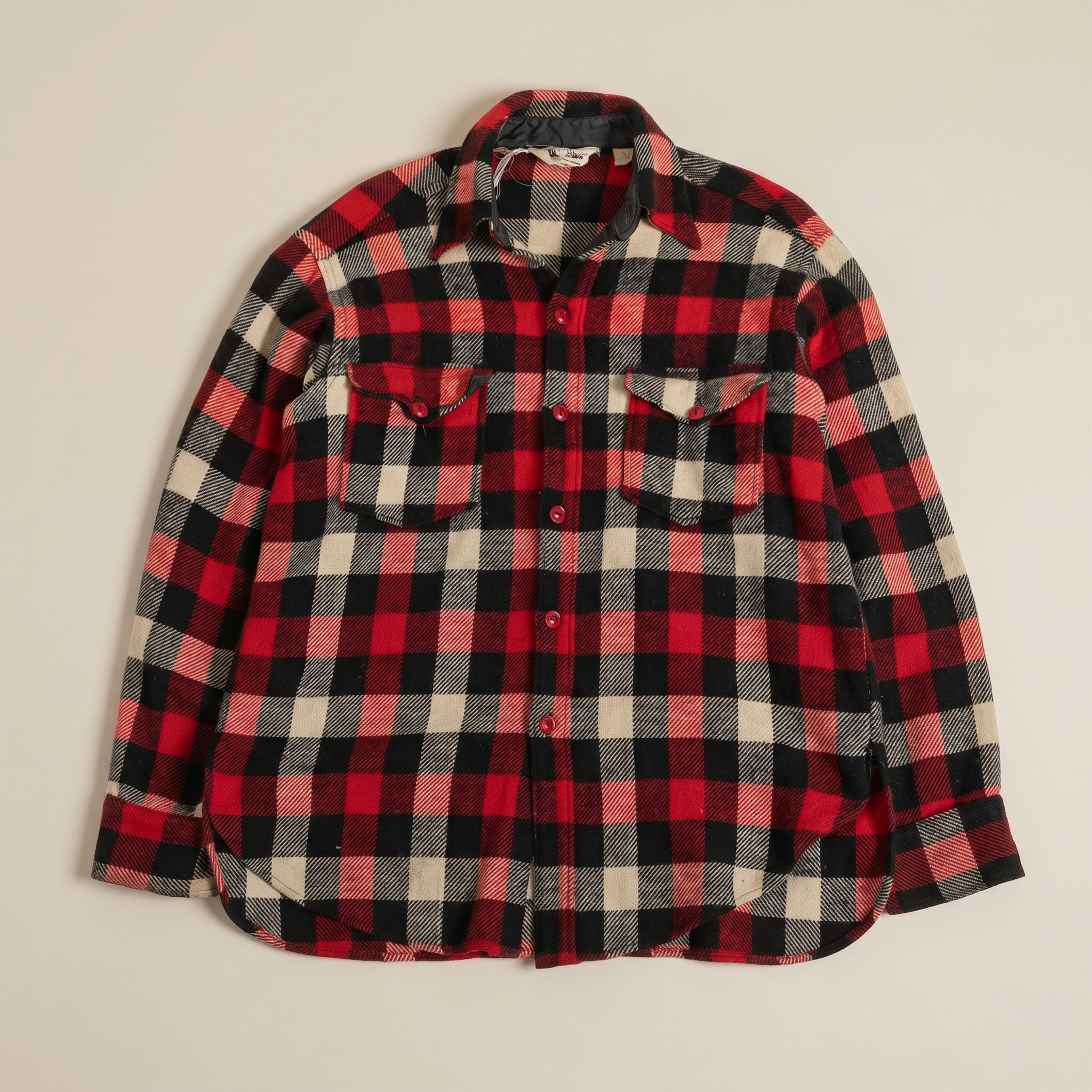 Woolrich Woolen Mills Vintage 60s Woolrich White Tag Style 95 Buffalo Plaid Shirt Size US L / EU 52-54 / 3 - 1 Thumbnail