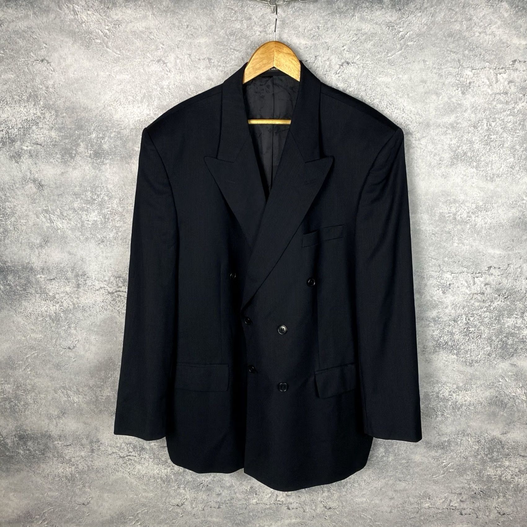 Pierre Balmain Pierre Balmain Jacket Mens 46 Black Men Blazer Two Button Tailored Formal Size Size 46R - 2 Thumbnail