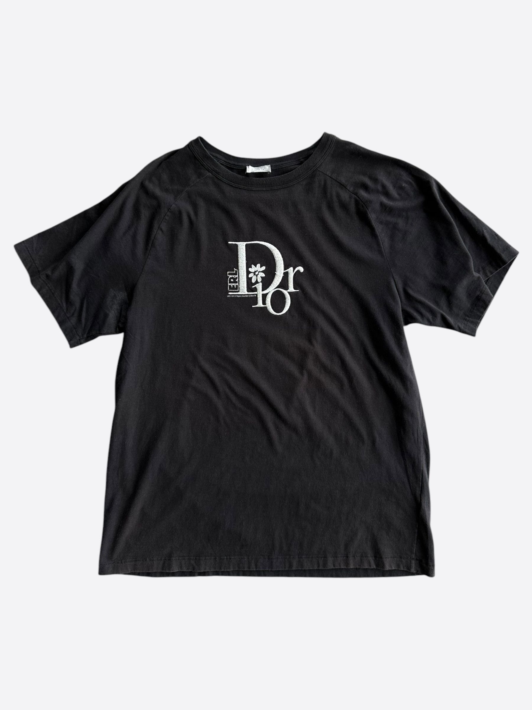 Dior × ERL Dior ERL Black Embroidered Logo T-Shirt Size US XXL / EU 58 / 5 - 1 Thumbnail