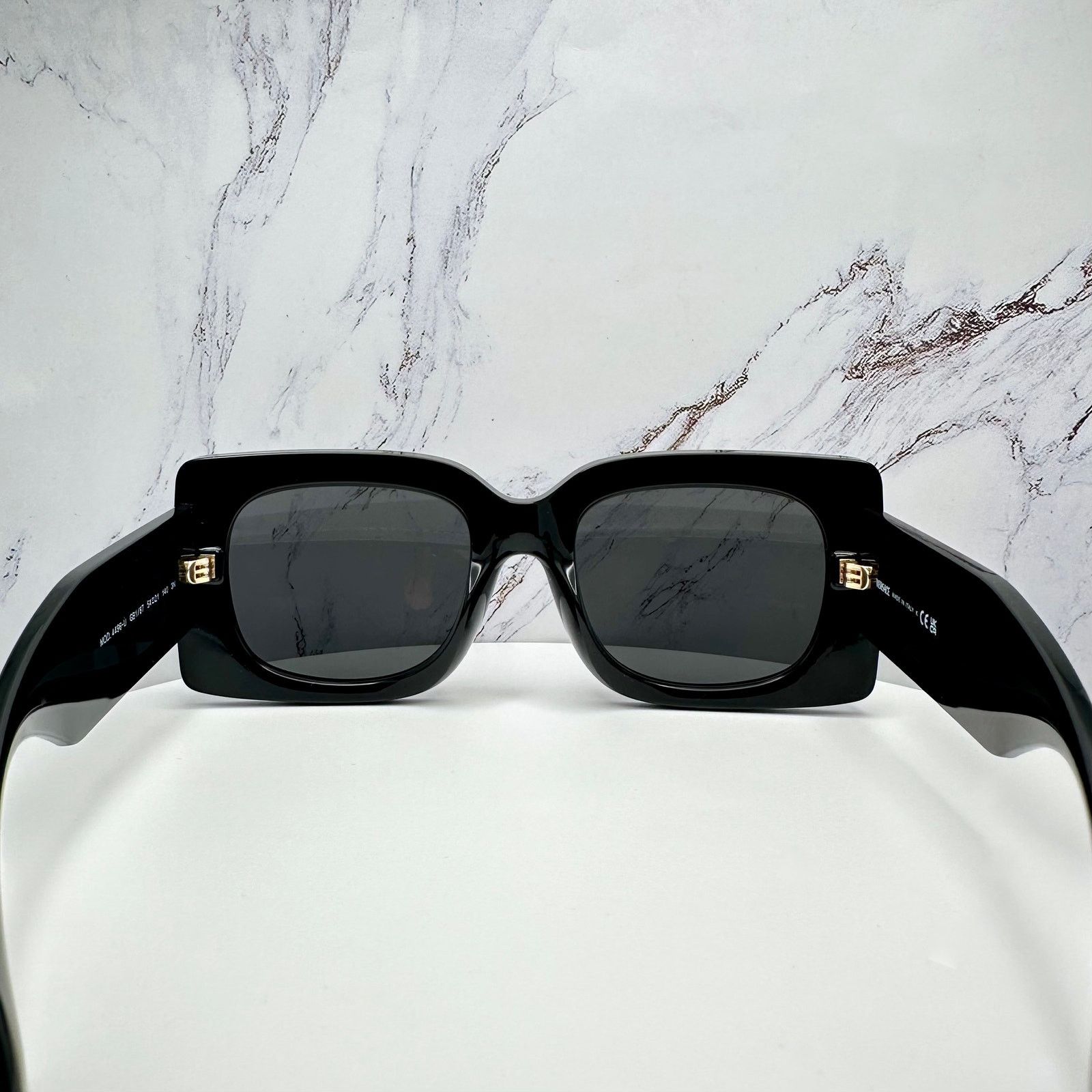 Versace New VERSACE Sunglasses Black Gold Metal Letter 3D Logo Size ONE SIZE - 20 Thumbnail