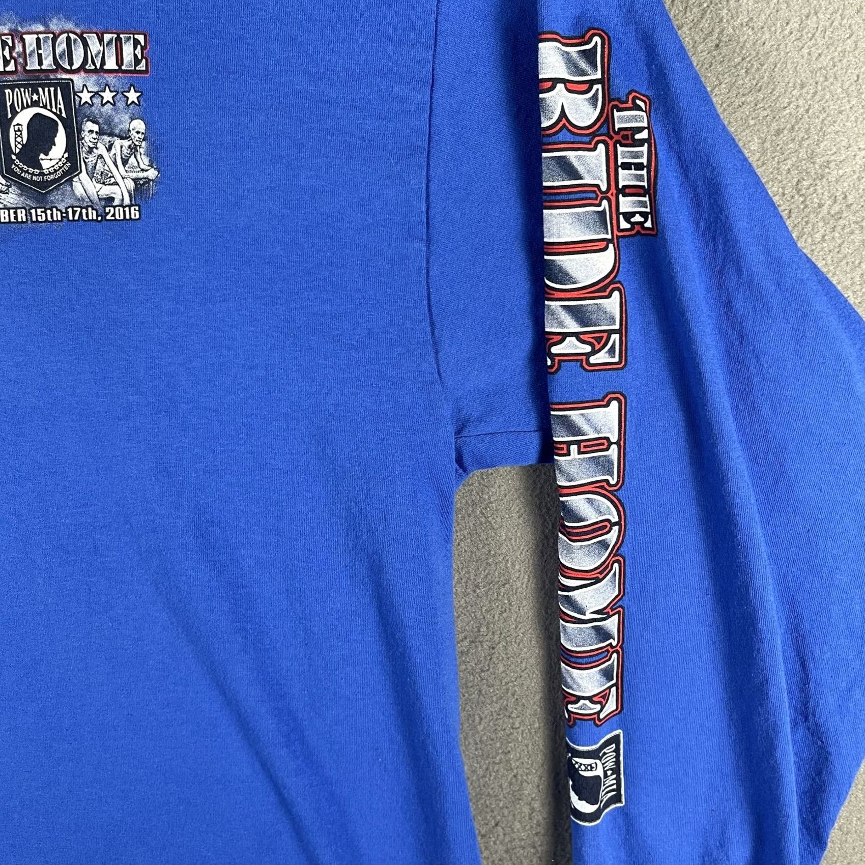 Gildan The Ride Home Shirt Mens 2XL Blue Long Sleeve POW MIA USS Pueblo Veteran 2016 Size US XXL / EU 58 / 5 - 5 Thumbnail