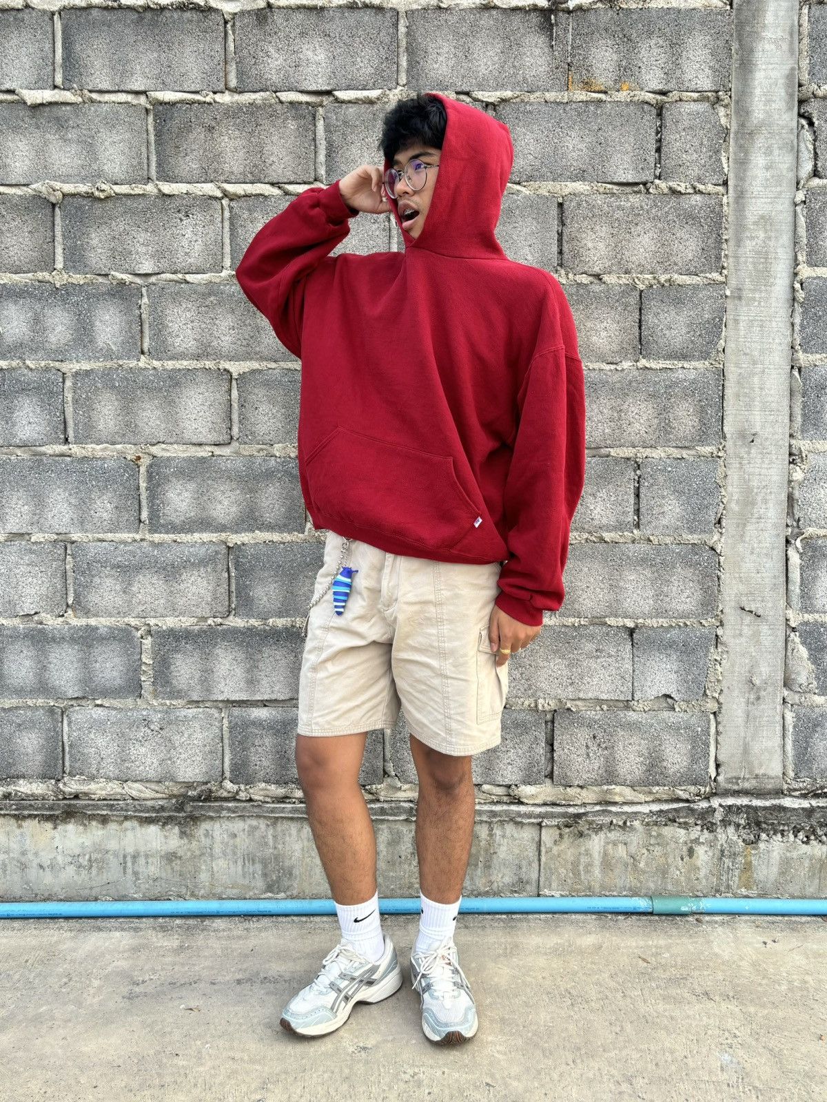 Russell Athletic Boxy 🎁 Russell Athletic Hoodie Red Size US XL / EU 56 / 4 - 4 Thumbnail