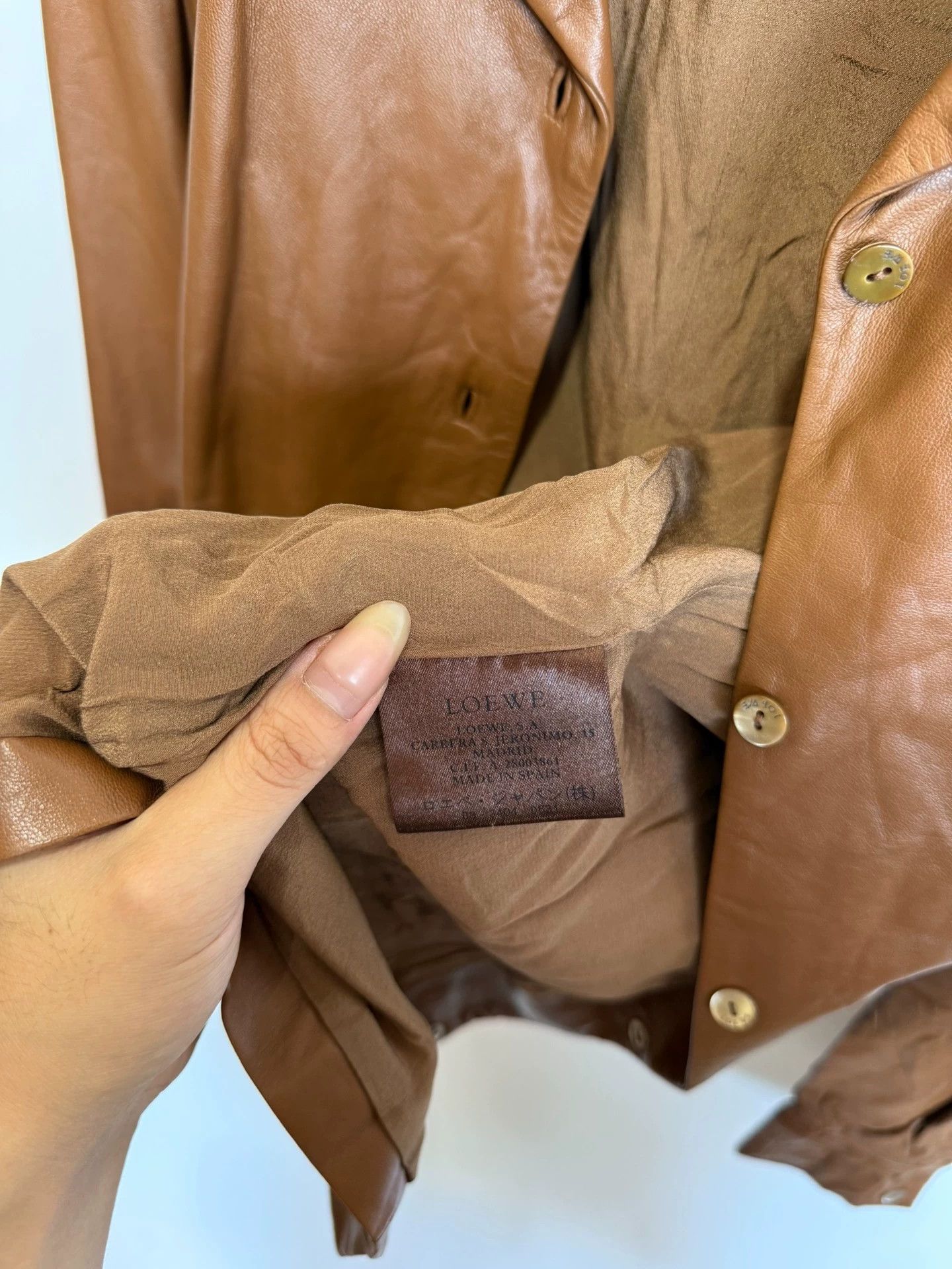 Loewe Loewe Brown Lambskin Leather Jacket - Size 38 Size S / US 4 / IT 40 - 5 Thumbnail