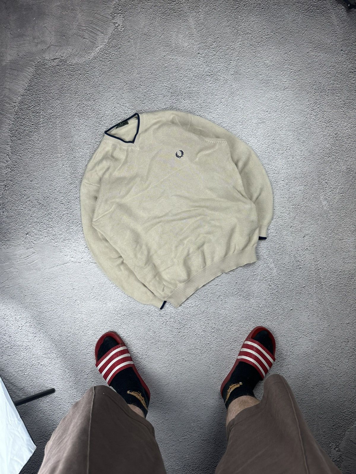 Fred Perry Vintage Fred Perry Knitwear Sweater Rare 90s Striped Y2K Size US M / EU 48-50 / 2 - 1 Thumbnail