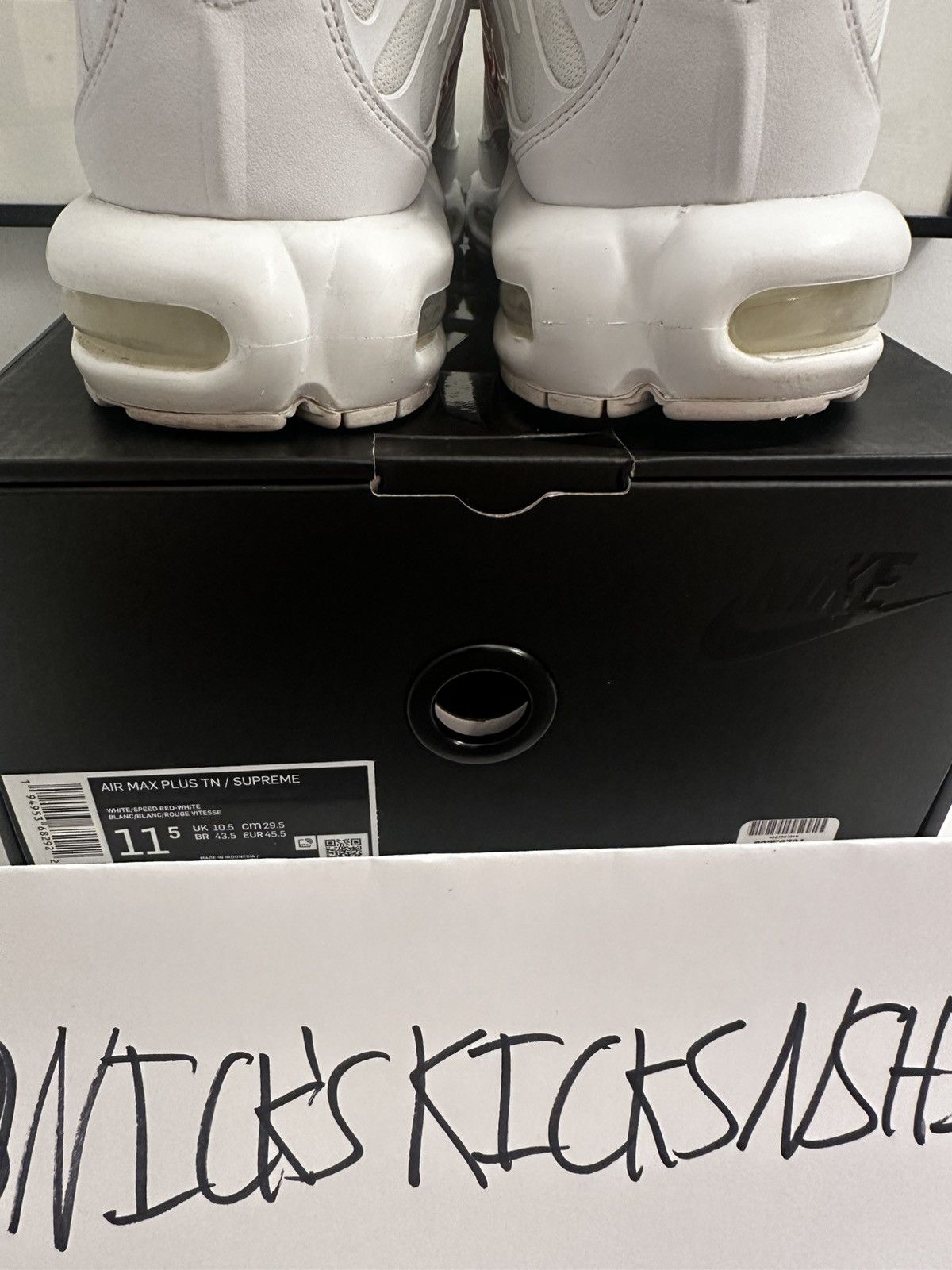 Nike × Supreme Nike Air Max Plus Supreme White Size US 11.5 / EU 44-45 - 7 Thumbnail
