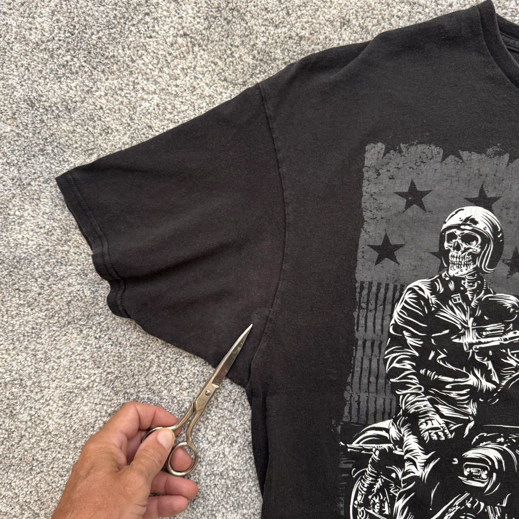 Route 66 VINTAGE Route 66 Biker Shirt XL Black Skeleton Motorcycle Punk Grunge Moto Shirt Mens XL Black Skeleton Biker Route 66 Graphic Tee Size US XL / EU 56 / 4 - 4 Thumbnail