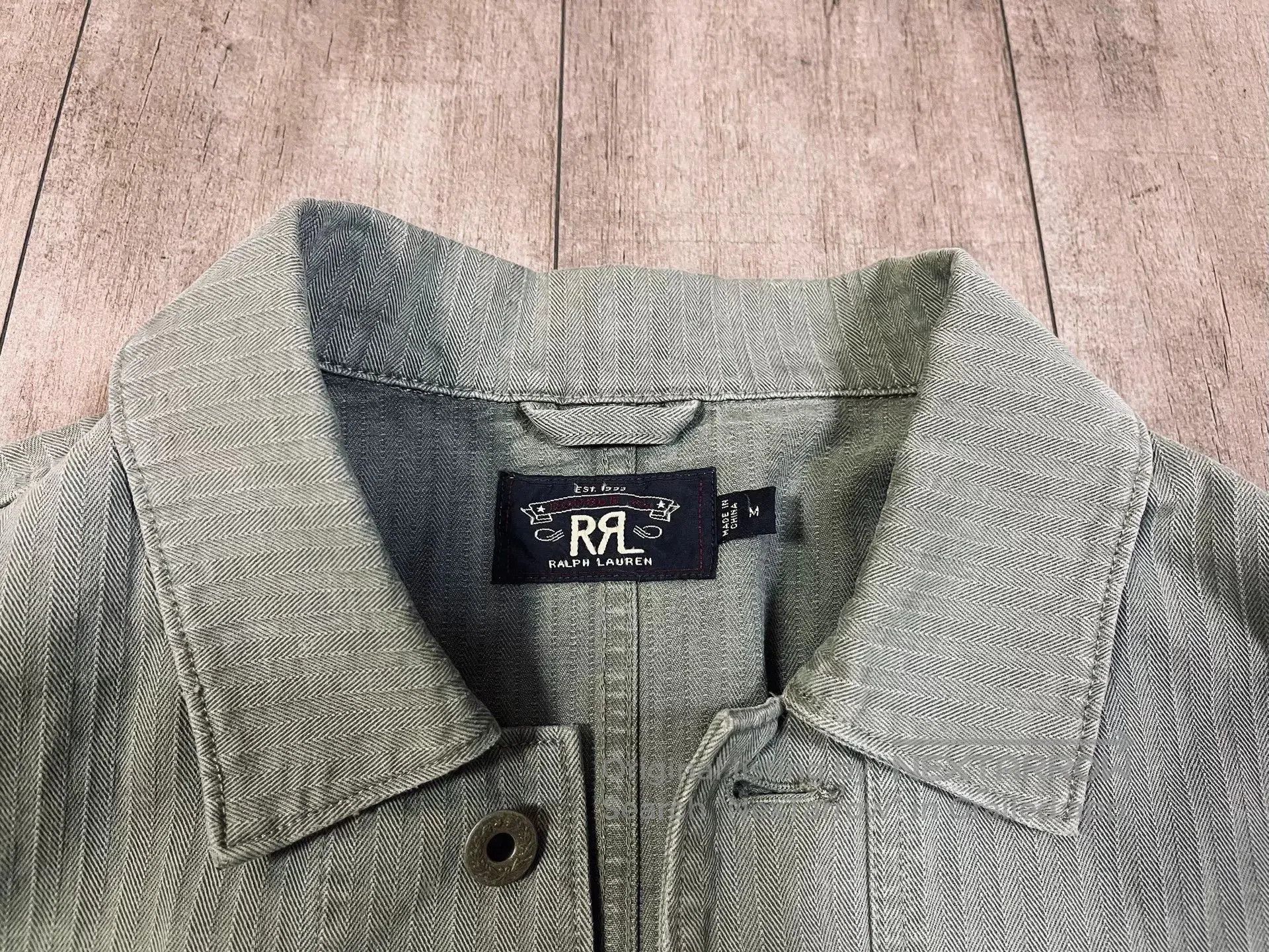 RRL Ralph Lauren RRL Military Green Herringbone Work Jacket. Size US XXL / EU 58 / 5 - 5 Thumbnail