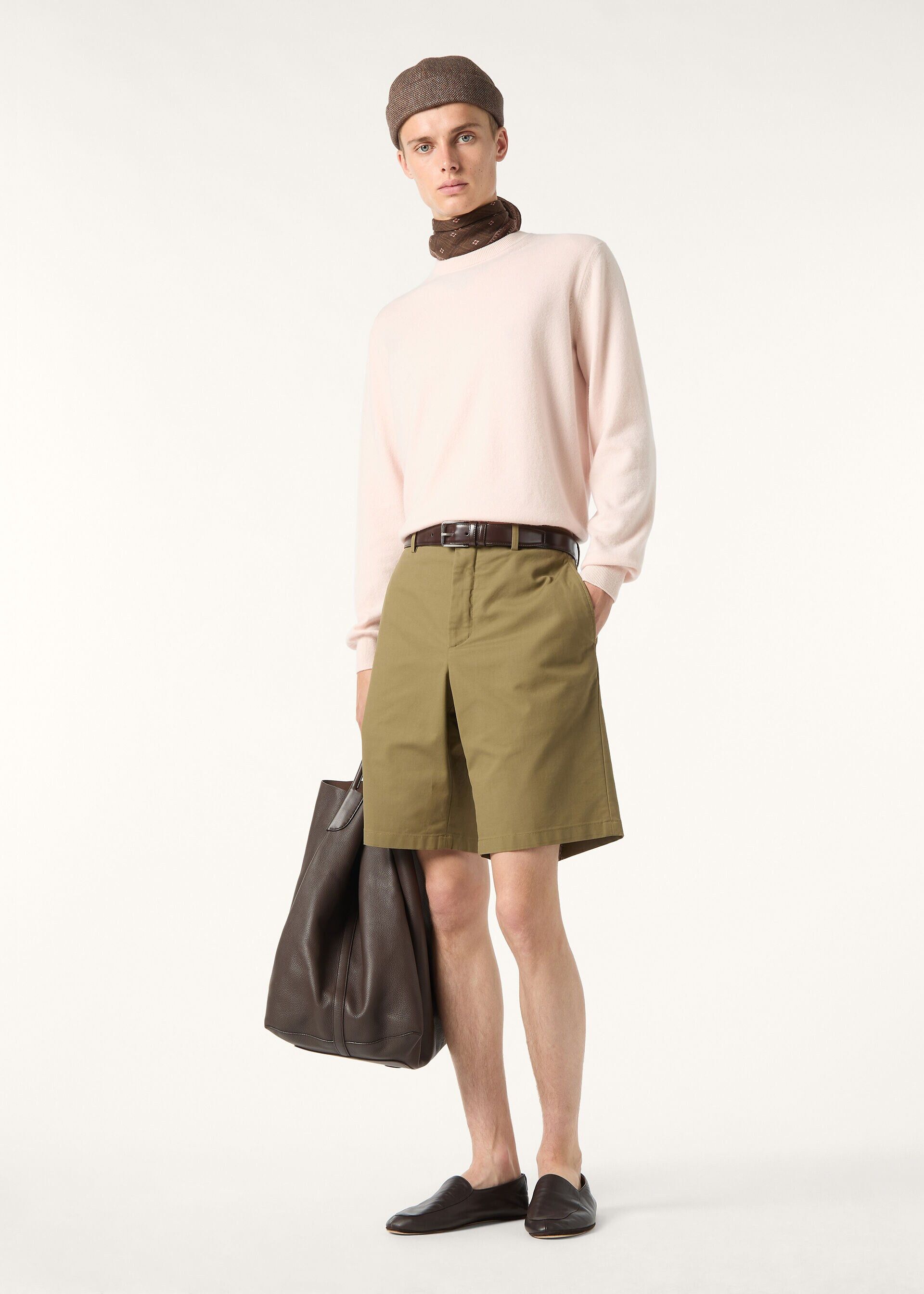 Loro Piana os11x0226 FAP3256 Jarno Bermuda Short in Foggy Green Size US 34 / EU 50 - 2 Thumbnail