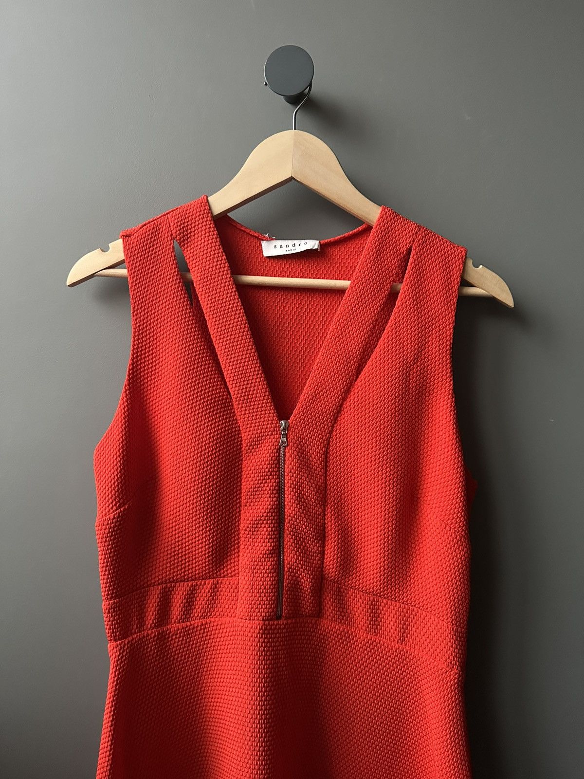Sandro Sandro Paris Sleeveless Orange Dress Size 3 Size M / US 6-8 / IT 42-44 - 2 Thumbnail