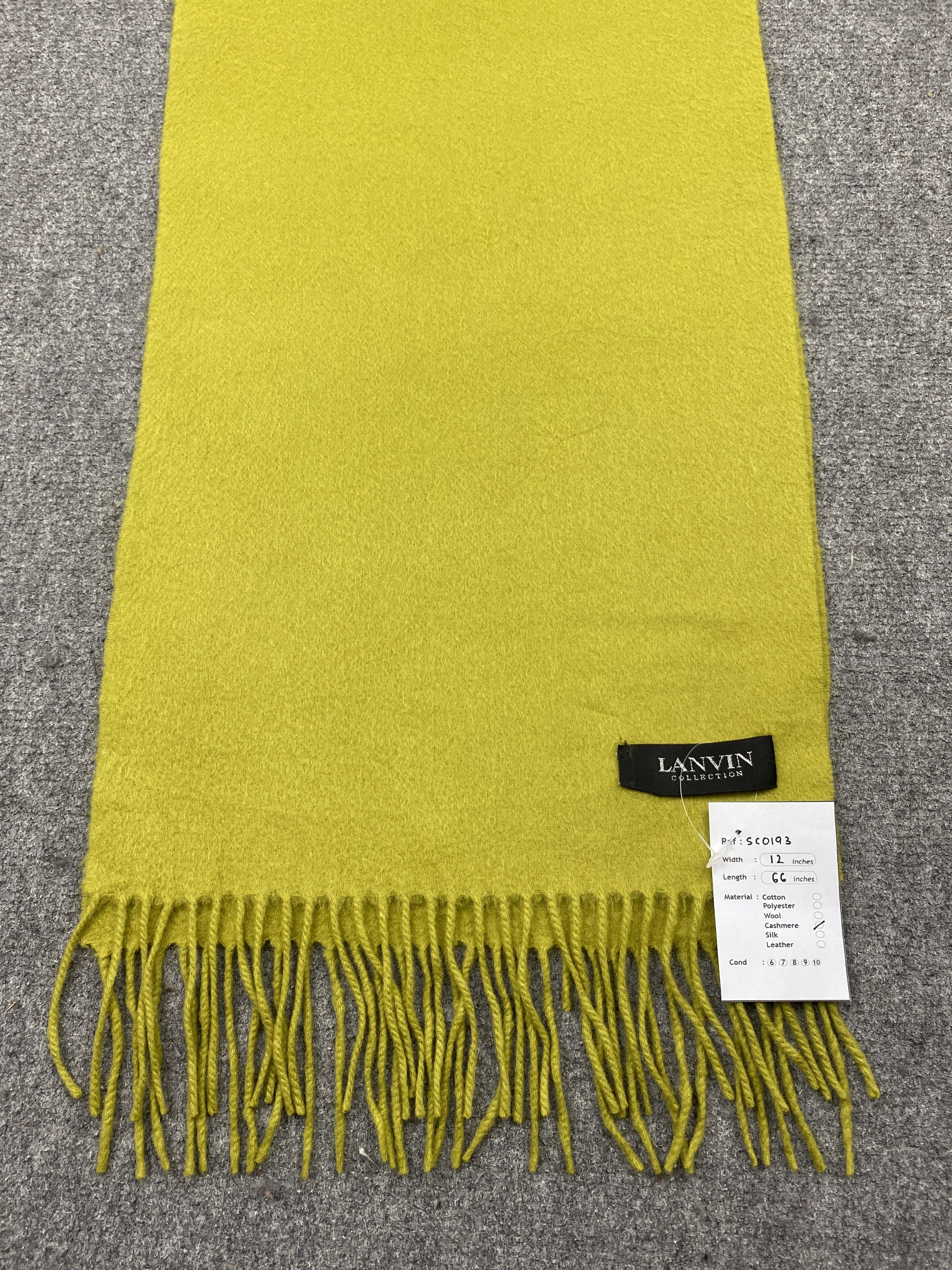 Lanvin Lanvin Collection Cashmere Scarf Muffler SC0193 Size ONE SIZE - 5 Thumbnail