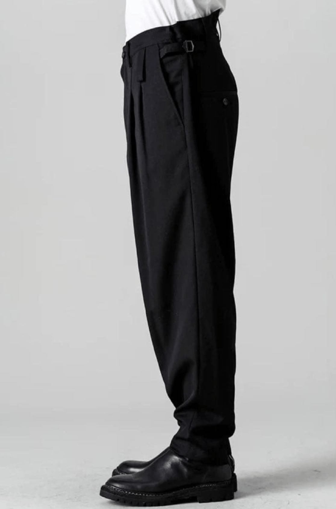 Yohji Yamamoto Yohji Yamamoto Pour Homme - W/Gabardine 2 Tuck Tapered Pants Size US 30 / EU 46 - 2 Thumbnail