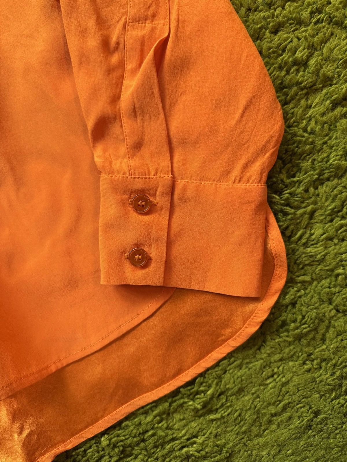 Stella McCartney Stella McCartney 100% silk orange blouse shirt Size M / US 6-8 / IT 42-44 - 3 Thumbnail
