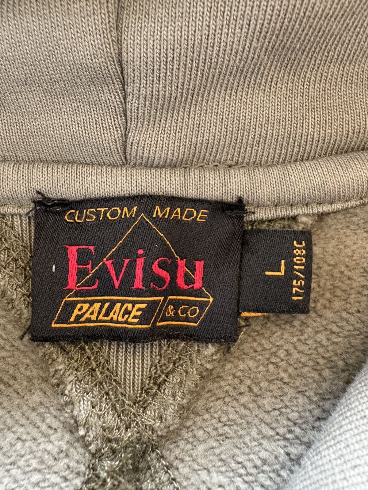 Evisu × Palace Palace Evisu Dice Full Zip Hoodie Jacket Olive Green Large Size US L / EU 52-54 / 3 - 5 Thumbnail