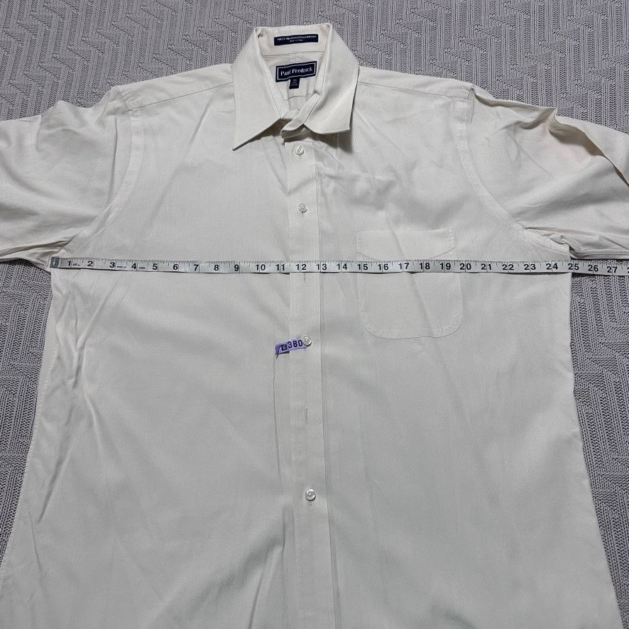 Paul Fredrick Paul Frederick cream short sleeve button down size 16.5 Size US L / EU 52-54 / 3 - 5 Thumbnail