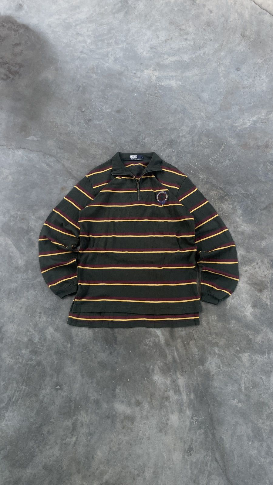 Polo Ralph Lauren Y2K Polo Raplh Lauren Stripe Halfzipper Size US M / EU 48-50 / 2 - 1 Thumbnail