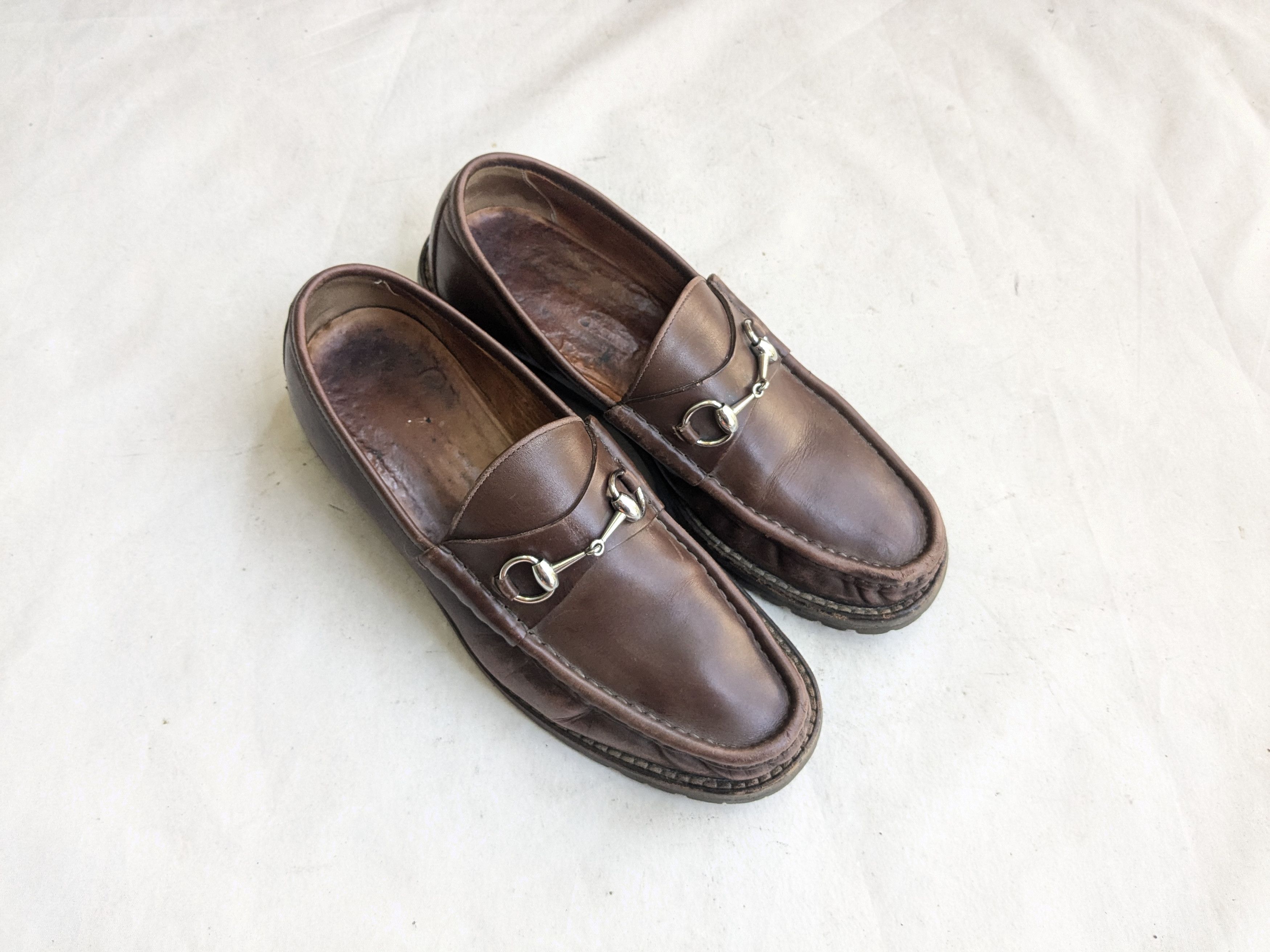 Gucci Horsebit Loafers Brown 10 D Leather Rubber