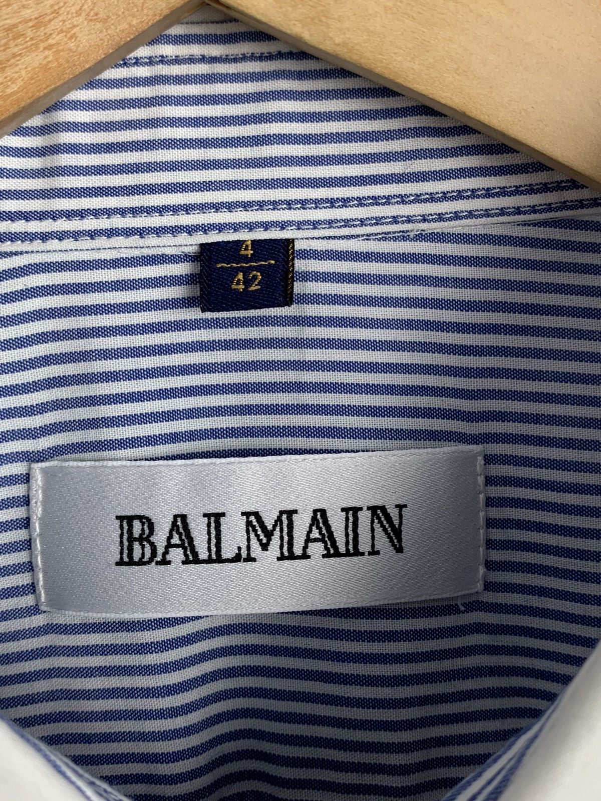 Balmain Balmain Stripped Shirt Vintage Balmain Shirt Button Ups 42/4 Size US XL / EU 56 / 4 - 6 Thumbnail