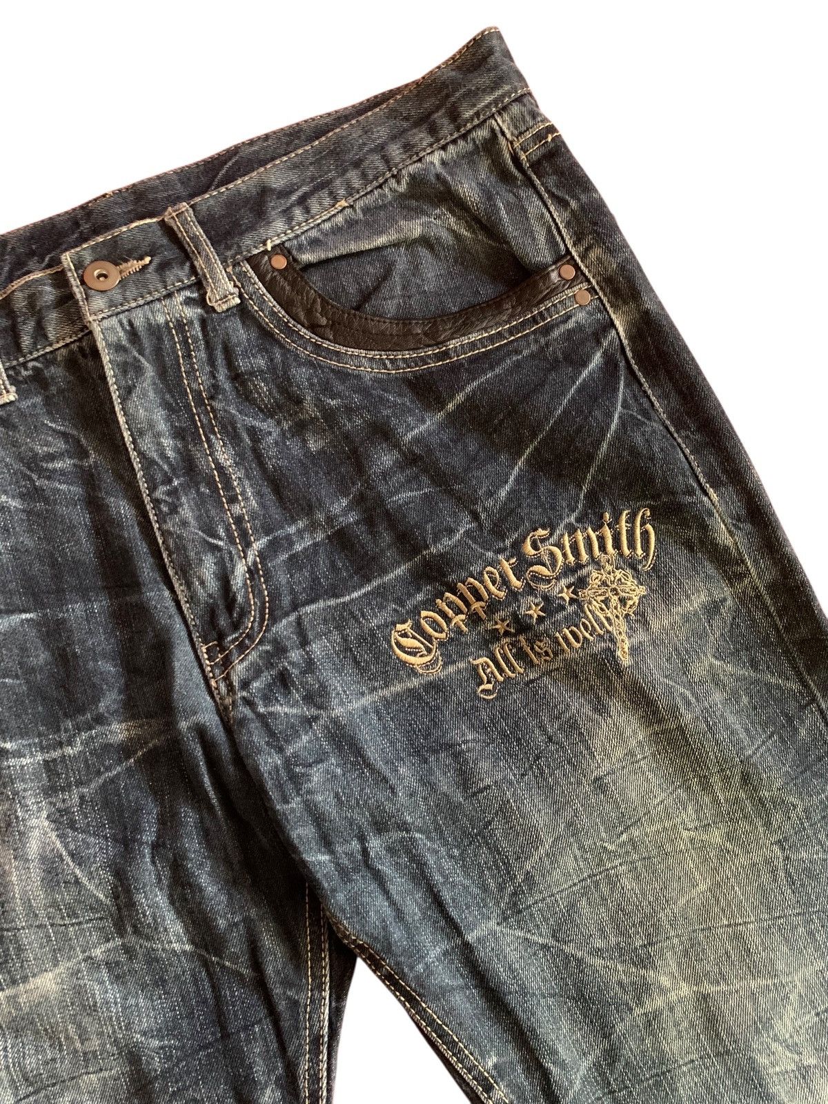 If Six Was Nine Copper Smith Embroidered Wings Faded Clawmark Vintage Size US 37 - 5 Thumbnail