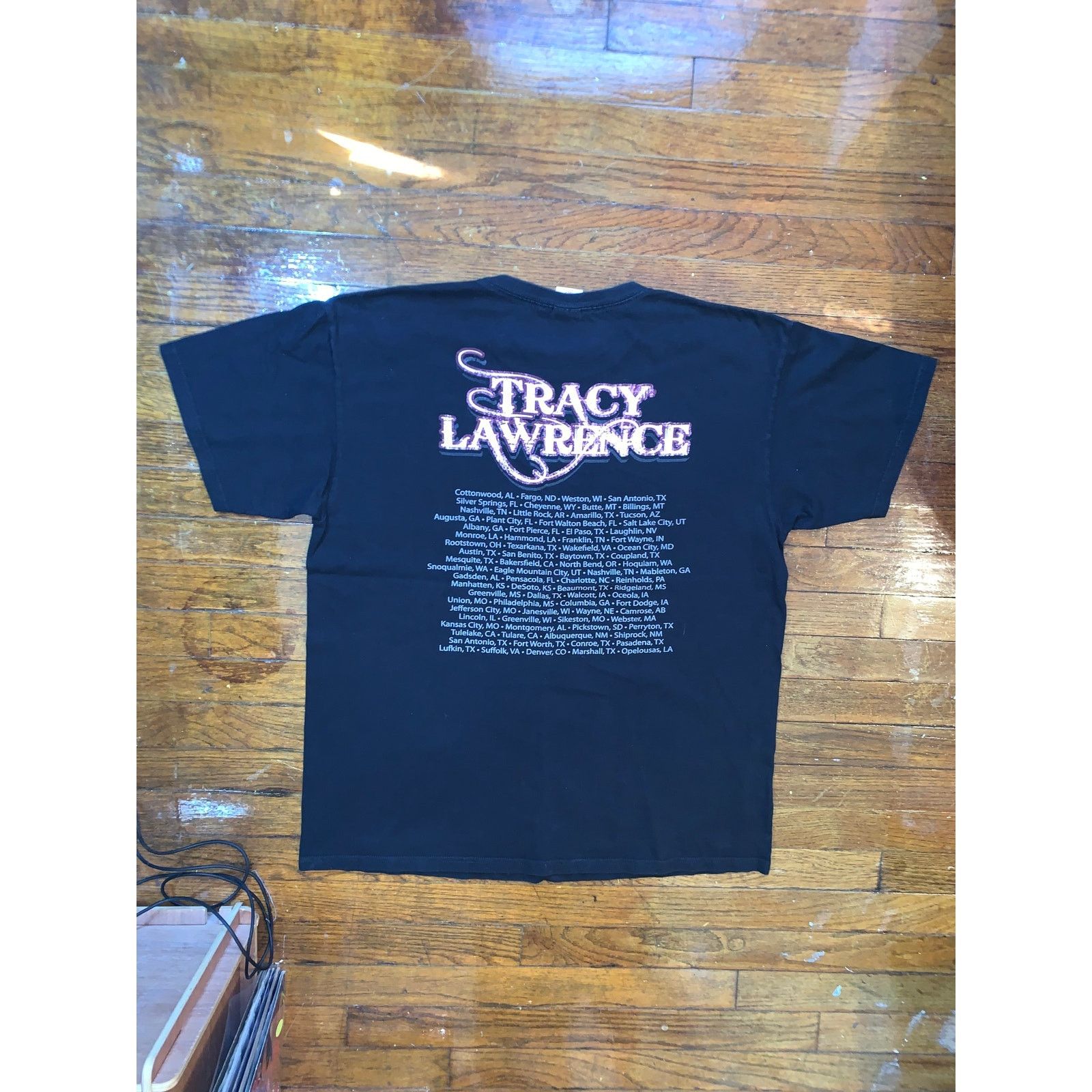 Anvil Tracy Lawrence Tour T Shirt XL Black Country Concert Tee Size US XL / EU 56 / 4 - 5 Thumbnail