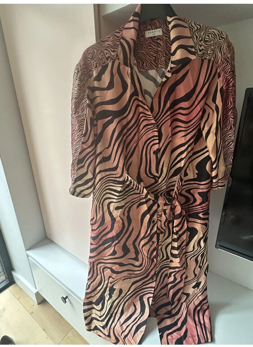 Sandro Sandro Silk Midi Dress Size XS / US 0-2 / IT 36-38 - 5 Thumbnail