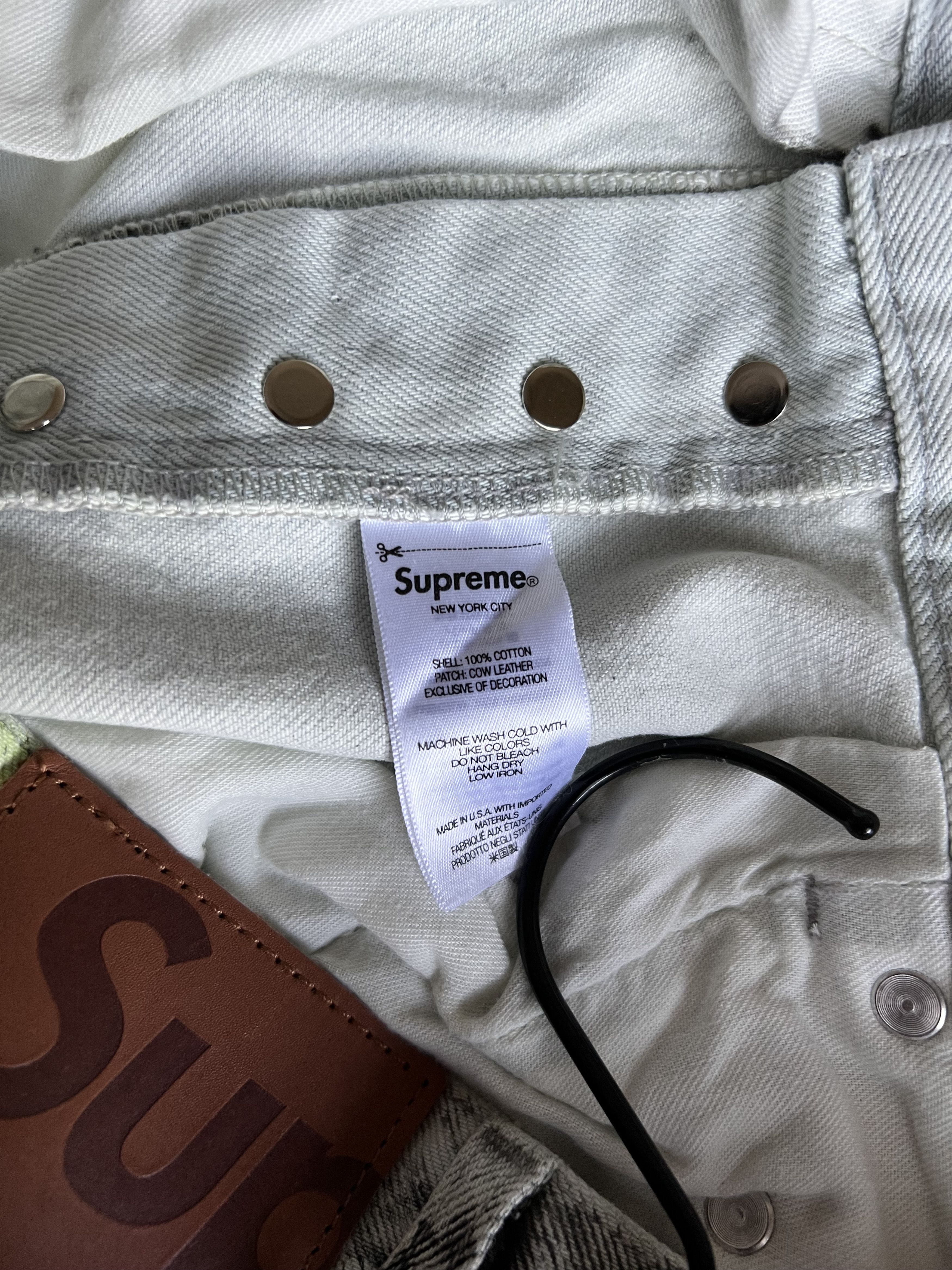 Supreme Supreme Crackle Regular Jeans in Multicolor Green Size US 32 / EU 48 - 9 Thumbnail
