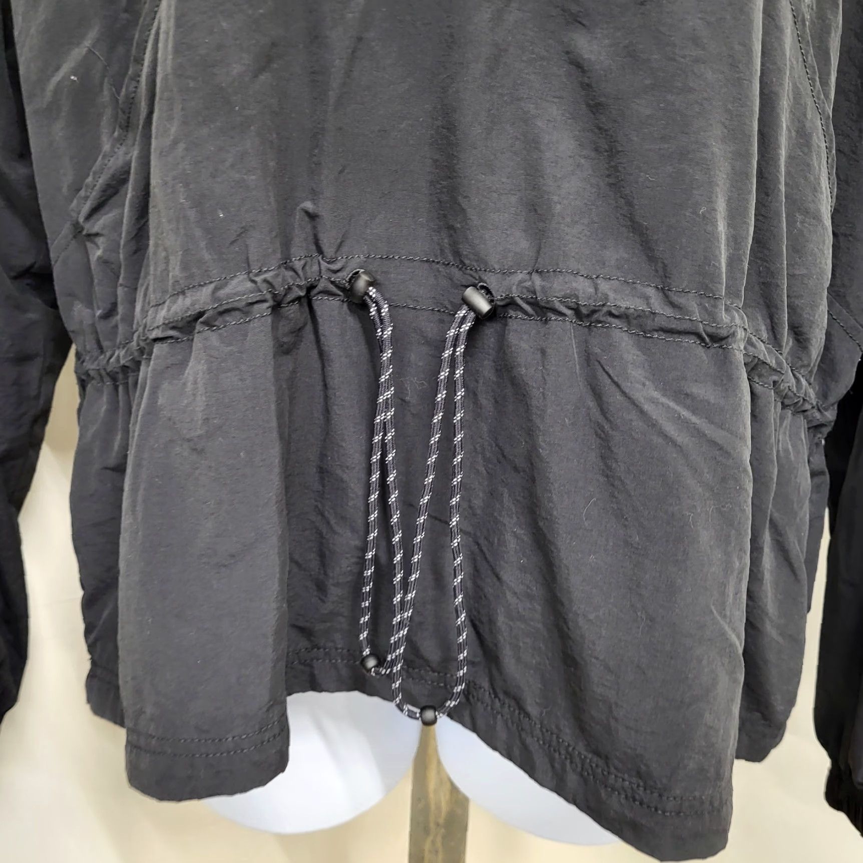 Vintage VINTAGE? No — skip. Use CALIA Hooded Windbreaker Women’s Pure Black 2XL Water Repellent Nylon Softshell Zip Pockets Logo Size XXL / US 16-18 / IT 52-54 - 6 Thumbnail