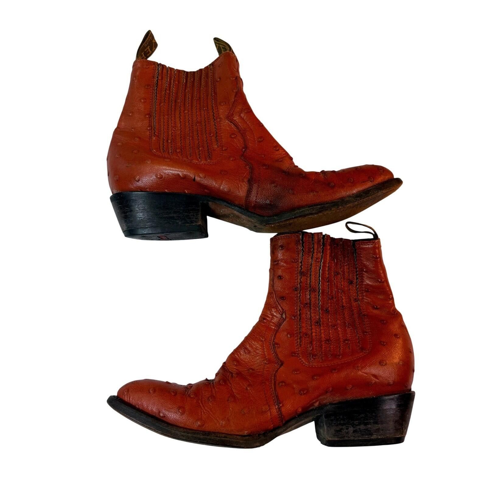 Other Vintage Denver Ostrich Boots Mens 9 Leather Western Mexico Size US 10.5 / EU 43-44 - 3 Thumbnail