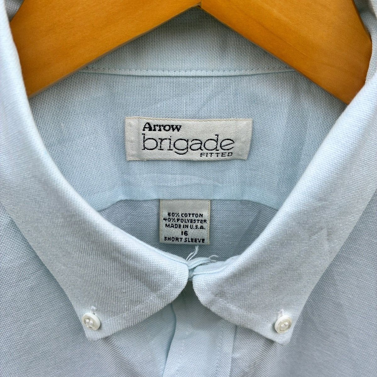 Arrow × Vintage Arrow Brigade Light Blue Short Sleeve Button Down Shirt Size US M / EU 48-50 / 2 - 3 Thumbnail