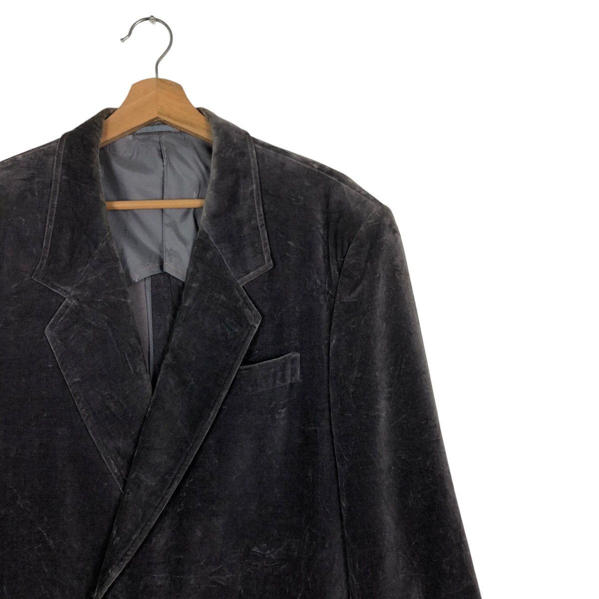 Japanese Brand Vintage Velvet Double Breast Coat Jacket Yves Saint Laurent Size US M / EU 48-50 / 2 - 6 Thumbnail