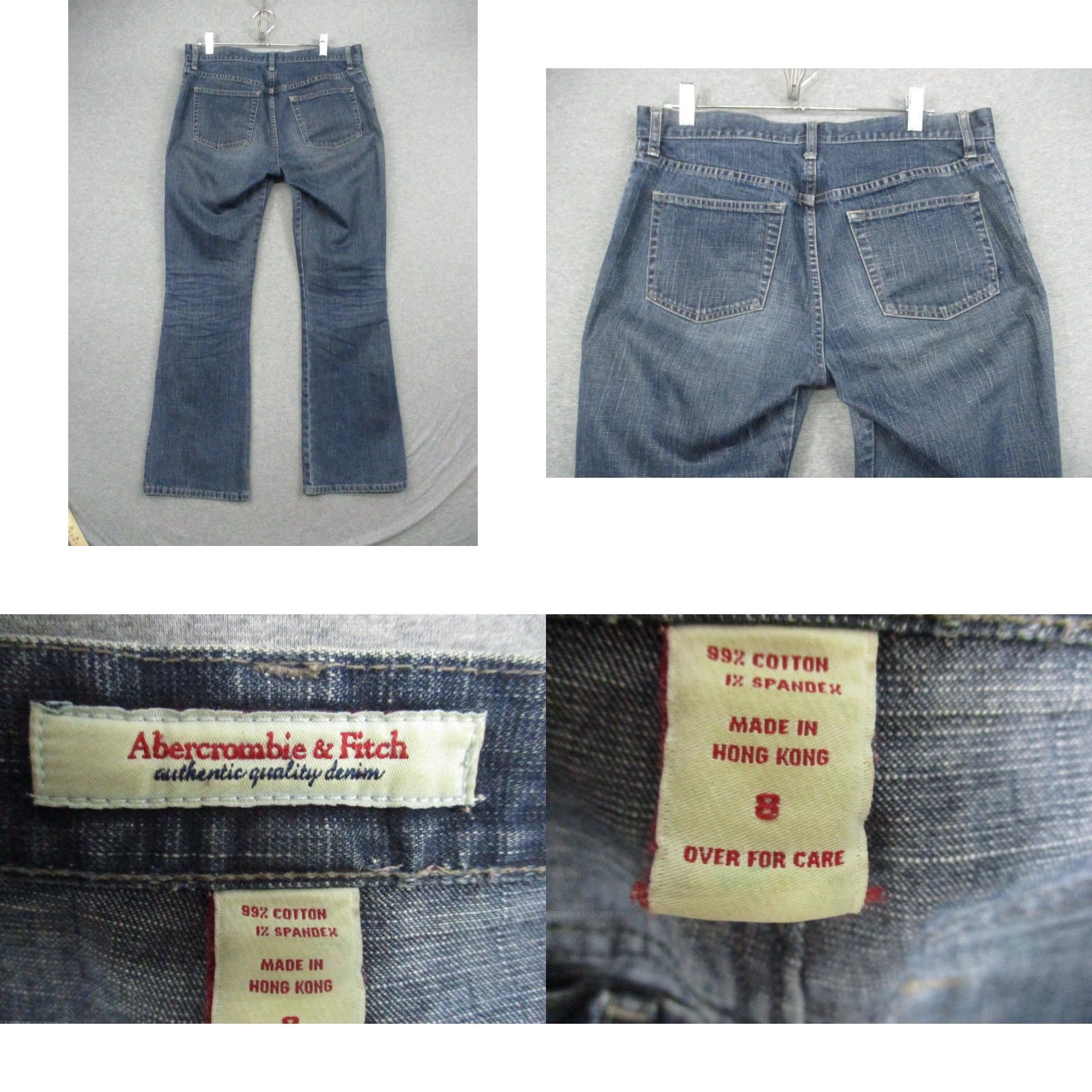 Abercrombie & Fitch VINTAGE Abercrombie & Fitch Jeans Womens 8 Flared Bootcut Blue 90s Y2K EUC Size 24" / US 00 / IT 34 - 8 Thumbnail