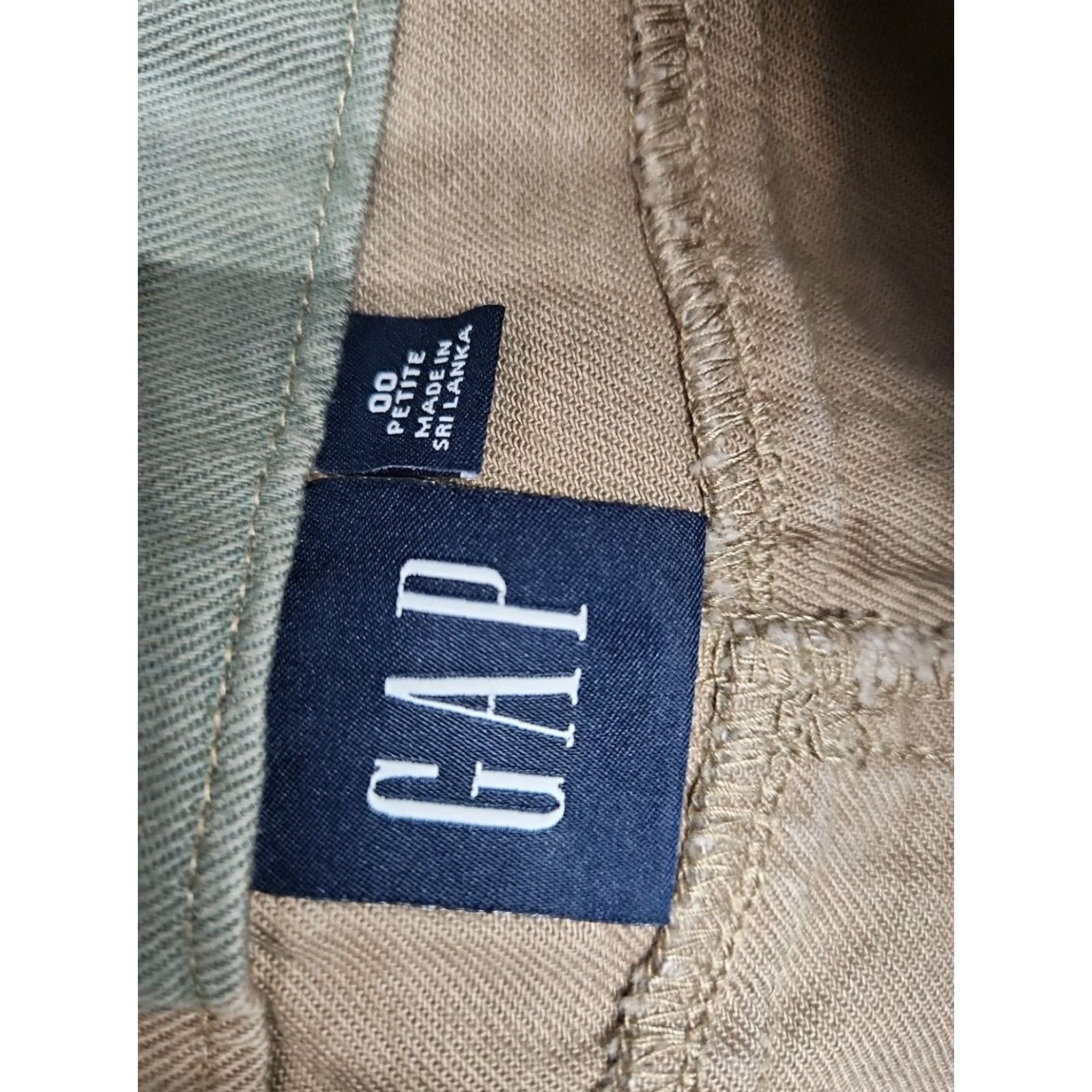 Gap VINTAGE Gap Pants Women 00 Petite Green Camo Army Cargo Military Utility Size 24" / US 00 / IT 34 - 5 Thumbnail