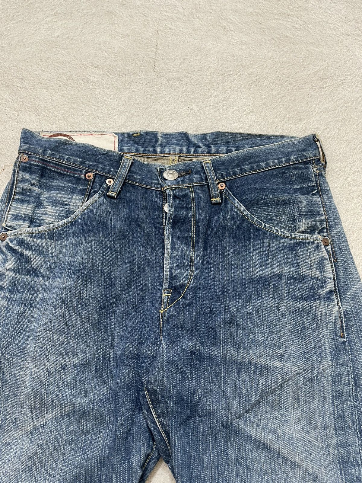 Levi's 2000s Levis 501 Distressed Denim Washed Jeans Loose Fit Y2K Size US 31 - 5 Thumbnail