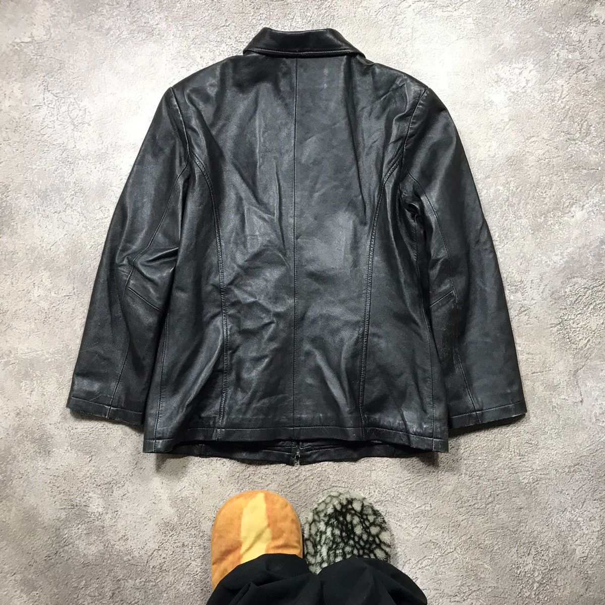Vintage Vintage 90s Boundary Punk Leather Jacket Grunge Y2K Boxy M Size US M / EU 48-50 / 2 - 6 Thumbnail