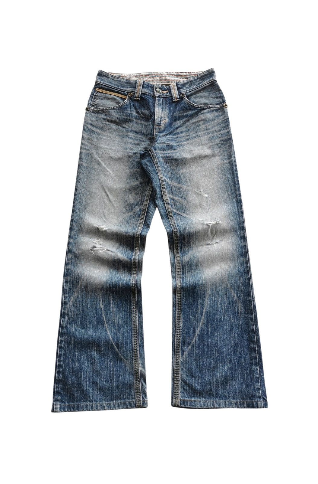 Edwin Vintage ED Edwin Flared Bootcuts Distressed Denim Jeans Size US 29 - 1 Thumbnail
