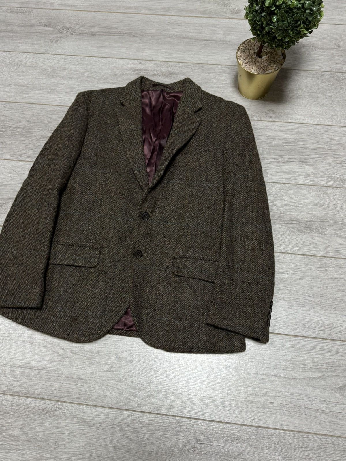 Harris Tweed Harris Tweed M&S wool knitted blazer tuxedo Size 40S - 7 Thumbnail