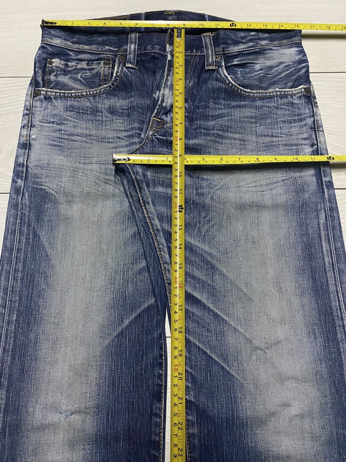 Junya Watanabe Vintage Edwin 503 Faded Wash Distressed Loose Jeans Size US 32 / EU 48 - 18 Thumbnail