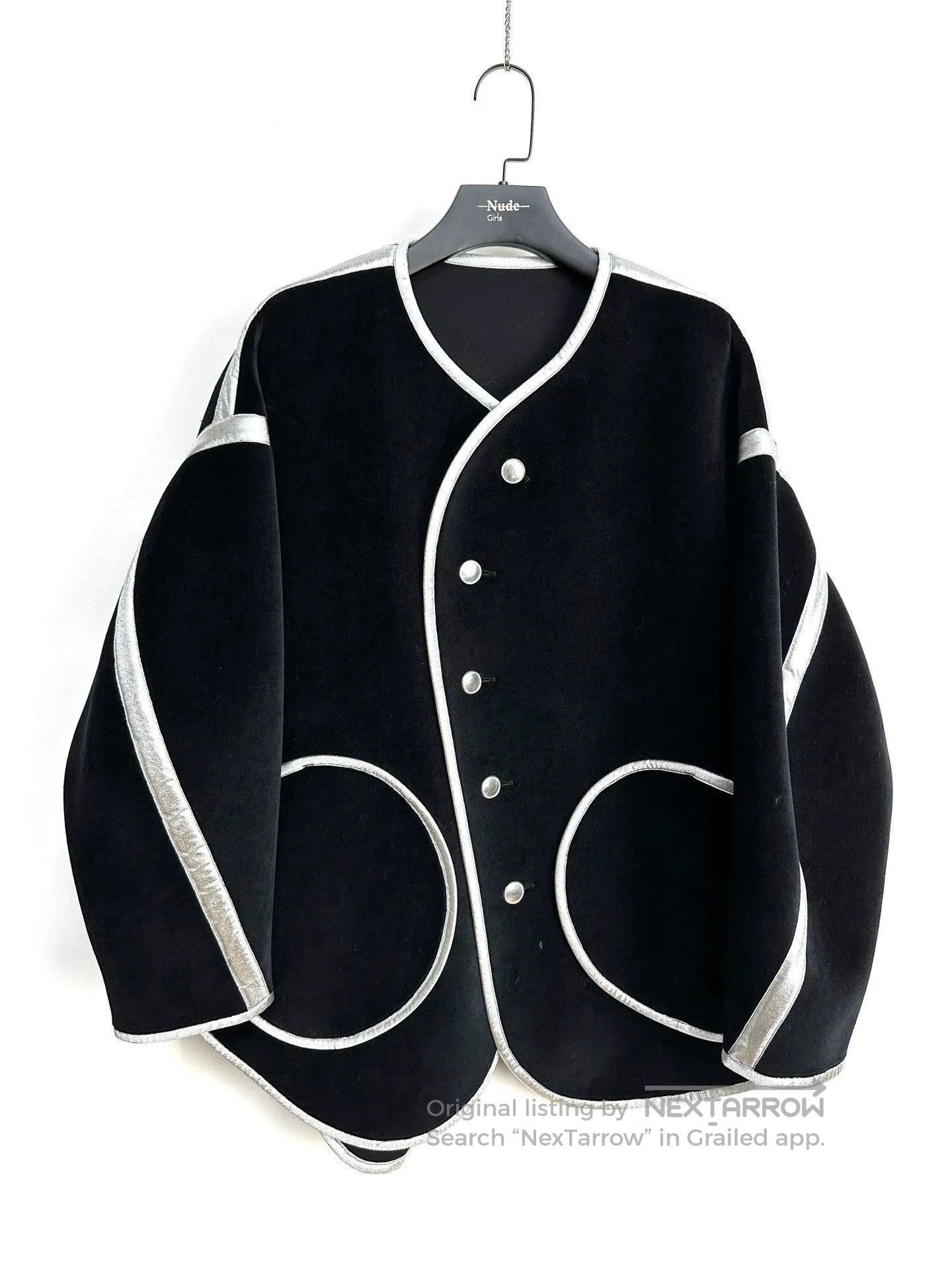 Sulvam Black Light Jacket with Silver Trim . Size US L / EU 52-54 / 3 - 1 Thumbnail