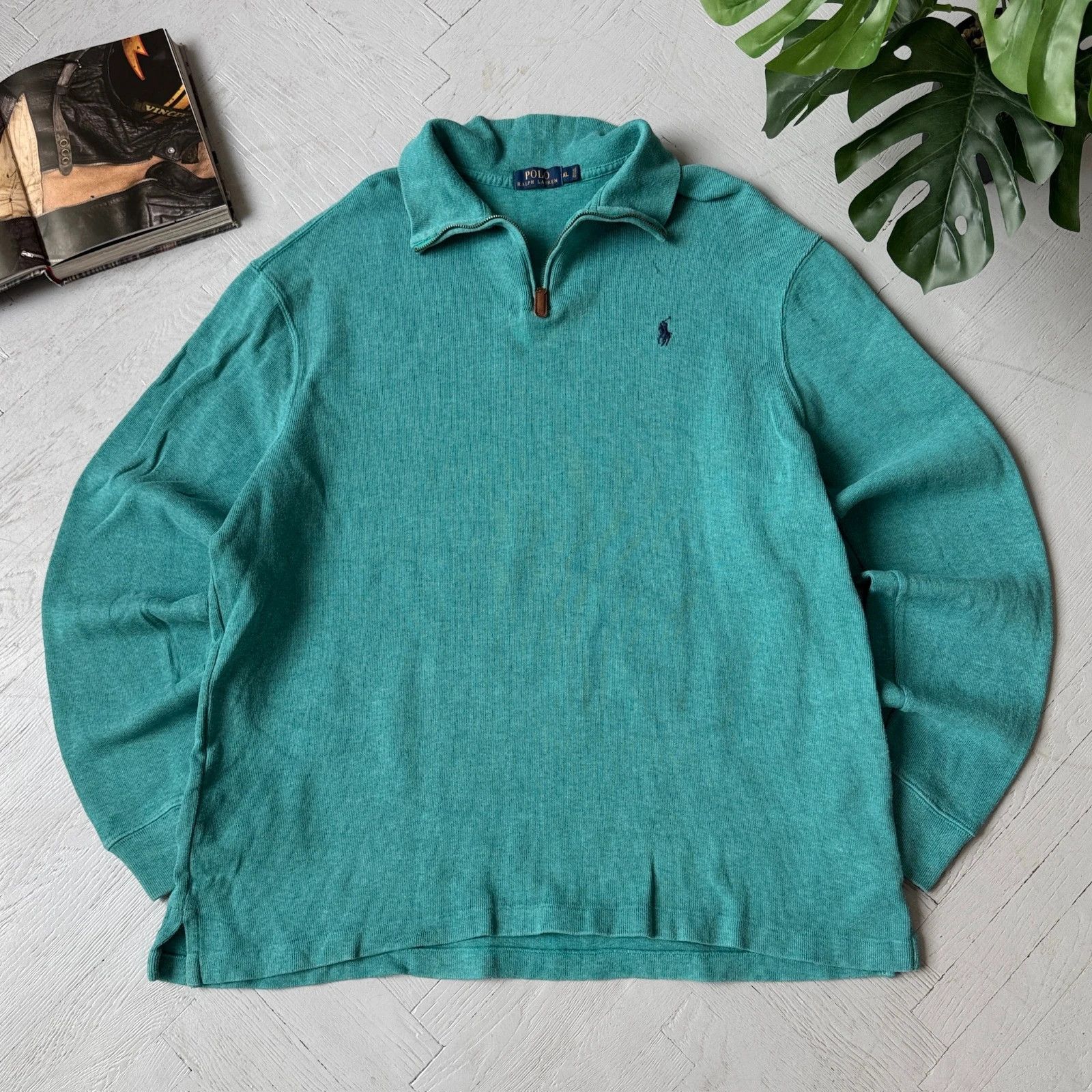 Polo Ralph Lauren Vintage Polo by Ralph Lauren Preppy 1/4 Zip Jumper Size US XL / EU 56 / 4 - 1 Thumbnail