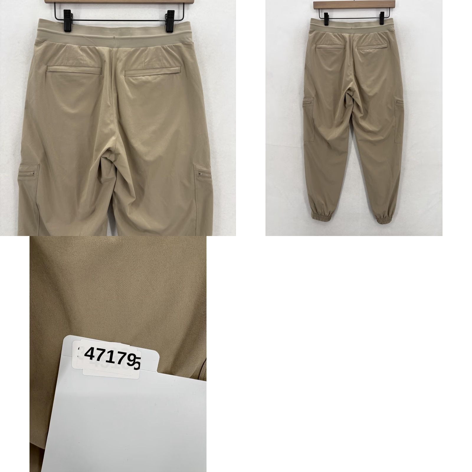 Athleta Athleta Venture Pant Jogger Pants Womens 4 Beige Hiking Pockets Zip Lightweight Stretch Tapered Size 27" / US 4 / IT 40 - 9 Thumbnail